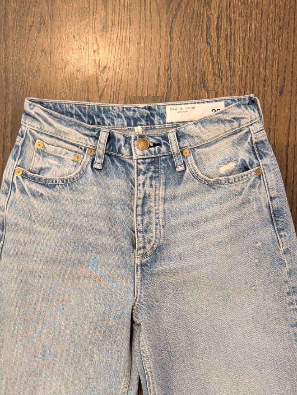 rag & bone Light Wash Wide-Leg Jeans - Picture 4 of 6